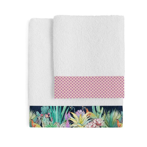 Set di 2 asciugamani in cotone Cactus - Happy Friday Basic
