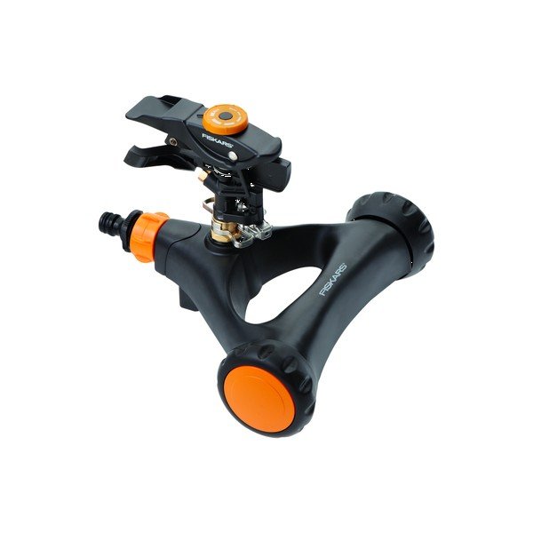 Irrigatore a impulsi nero con valvola su base a tre gambe - Fiskars