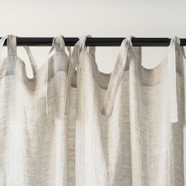 Tenda leggera in lino beige con passanti Daytime, 275 x 130 cm Natural - Linen Tales-image-2