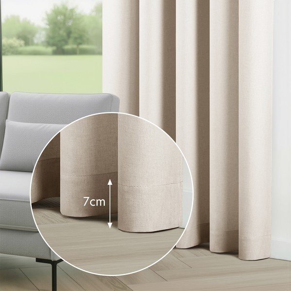 Tenda parzialmente oscurante color crema Calisto – Filumi-image-4