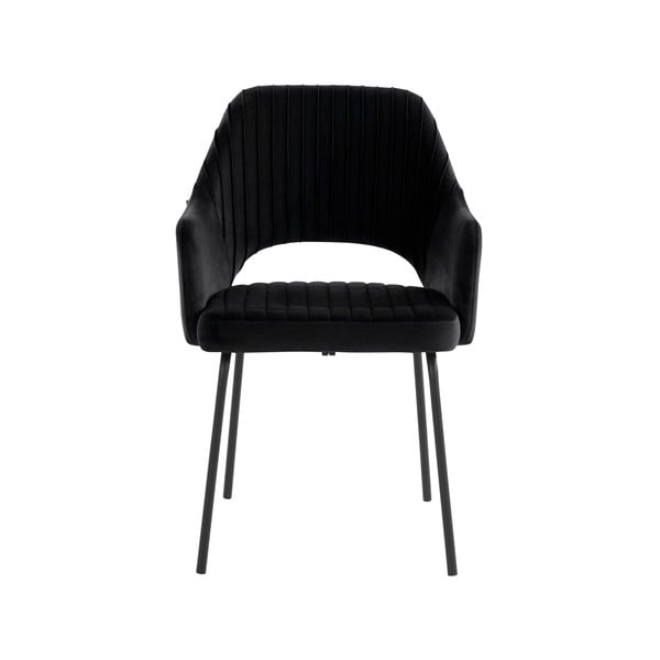 Sedie da pranzo in velluto nero in un set di 2 pezzi Britney - Støraa-image-1