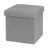 Poggiapiedi grigio con rivestimento in bouclé Folding – Casa Selección