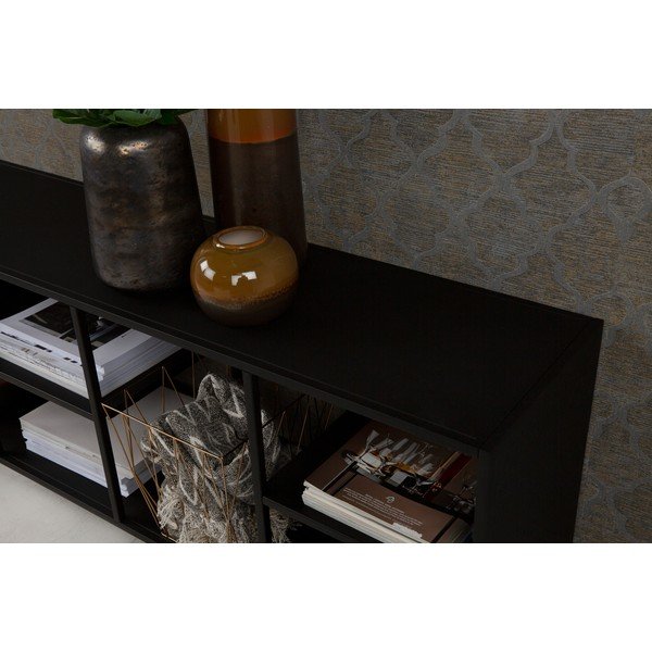 Libreria in metallo nero 140x70 cm Brooks - Canett-image-4