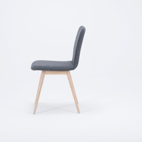 Sedia in legno di rovere grigio Ena - Gazzda-image-2