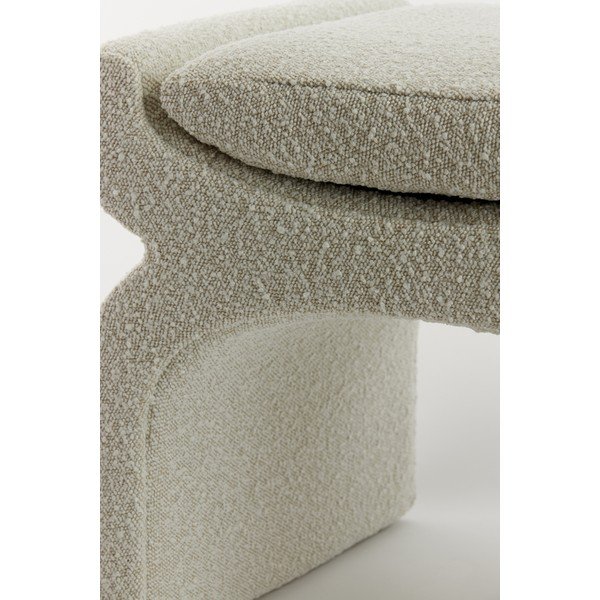 Sgabello crema in tessuto bouclé Nafya - Light & Living-image-3