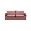 Divano letto in velluto rosa 214 cm Vienna - Cosmopolitan Design