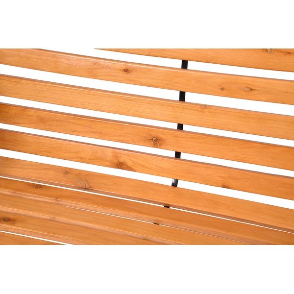 Panchina da giardino in legno con struttura in acciaio Bellevue - Garden Pleasure-image-2