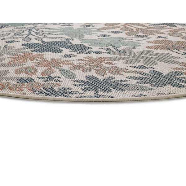 Tappeto da esterno beige-verde Floral, ø 115 cm Lucca - Universal-image-2
