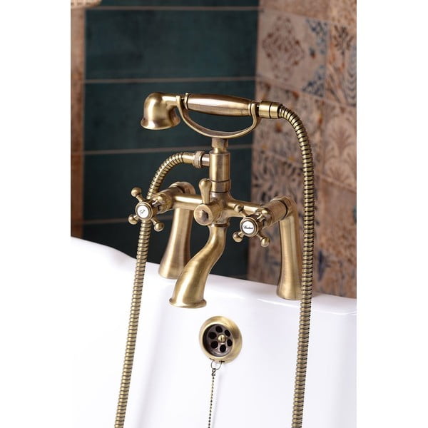 Rubinetto per vasca da bagno color bronzo da parete (con due uscite) Antea – Sapho-image-2