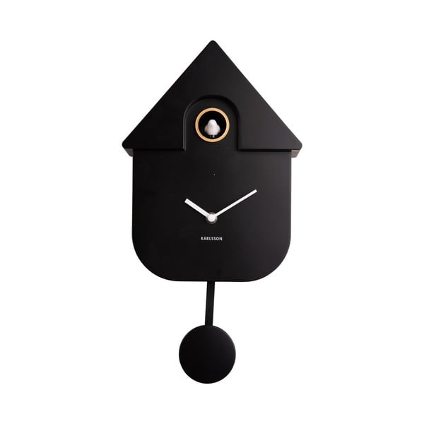 Orologio da parete nero , 21,5 x 41,5 cm Modern Cuckoo - Karlsson