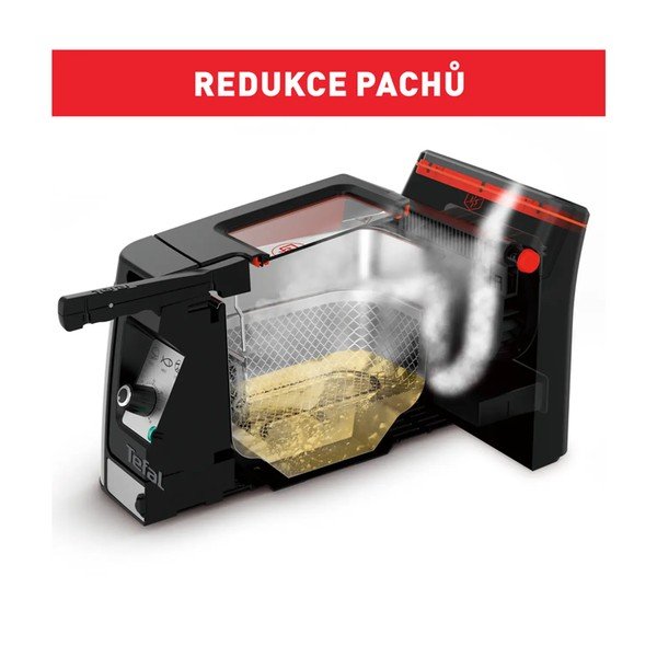 Friggitrice in nero opaco e argento Clear Duo FR600D10 - Tefal-image-3