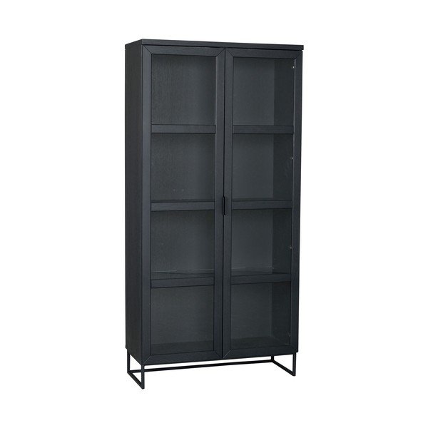 Vetrina in rovere nero 95x195 cm Everett - Rowico-image-2