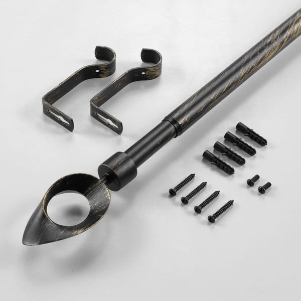 Mantovana estensibile in metallo 120 - 210 cm Ovalon - douceur d'intérieur-image-3