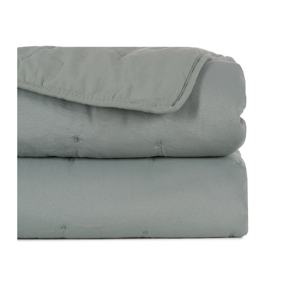 Copriletto verde polveroso con rivestimento trapuntato 230x280 cm – Ixia