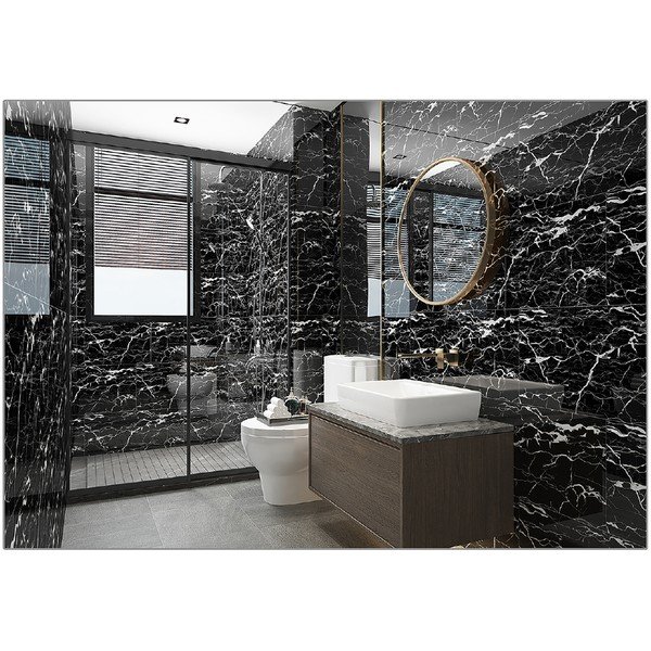 Set di 6 adesivi murali 60x30 cm Nero Marquina - SP TREND-image-3