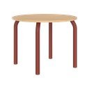 Tavolo da pranzo rotondo con piano effetto rovere ø 100 cm Meko – noo.ma