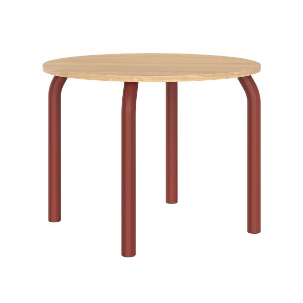 Tavolo da pranzo rotondo con piano effetto rovere ø 100 cm Meko – noo.ma