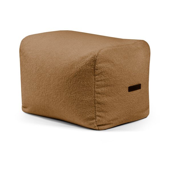Puof a sacco marrone con rivestimento in bouclé Plus 70 Lounge – SLOWDOWN