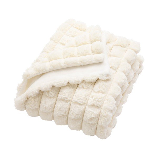 Coperta color crema in micropile/in pelliccia finta 180x220 cm Igloo – douceur d'intérieur