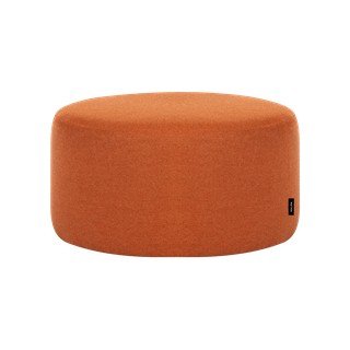 Poggiapiedi color terracotta con rivestimento in lana Folk – noo.ma