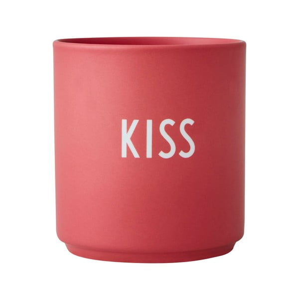 Tazza in porcellana rossa, 300 ml Kiss - Design Letters