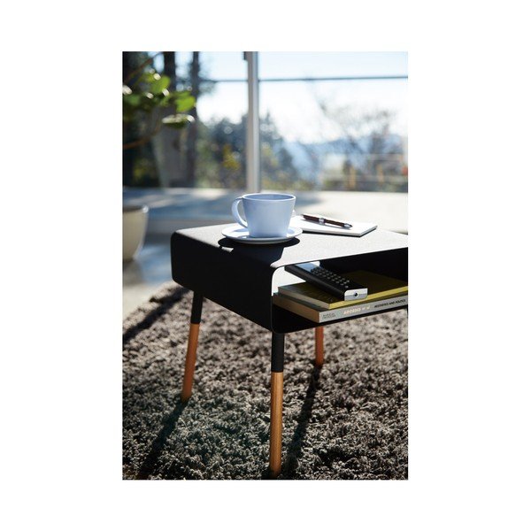 Tavolino nero, altezza 35 cm Plain - YAMAZAKI-image-1