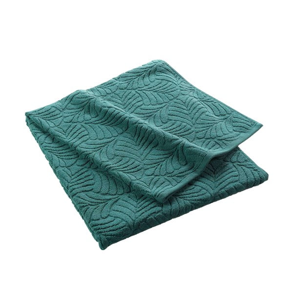 Asciugamano verde in spugna di cotone 90x150 cm Madeira - douceur d'intérieur