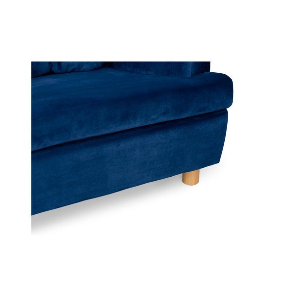 Tmavě modré křeslo ušák SKANDICA Ingrid Navy Blue-image-3