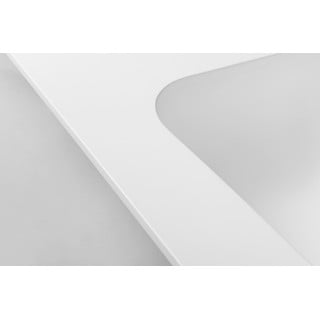 Doppio lavabo bianco in pietra artificiale 220x51,5 cm Aruba – Sapho