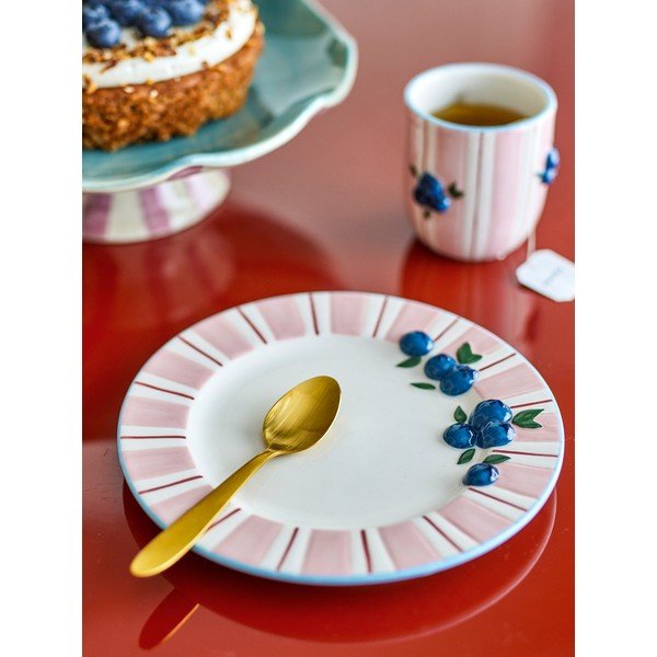 Set di piatti da dolce rosa/color crema in gres 4 pz ø 20,5 cm Carry – Bloomingville-image-1