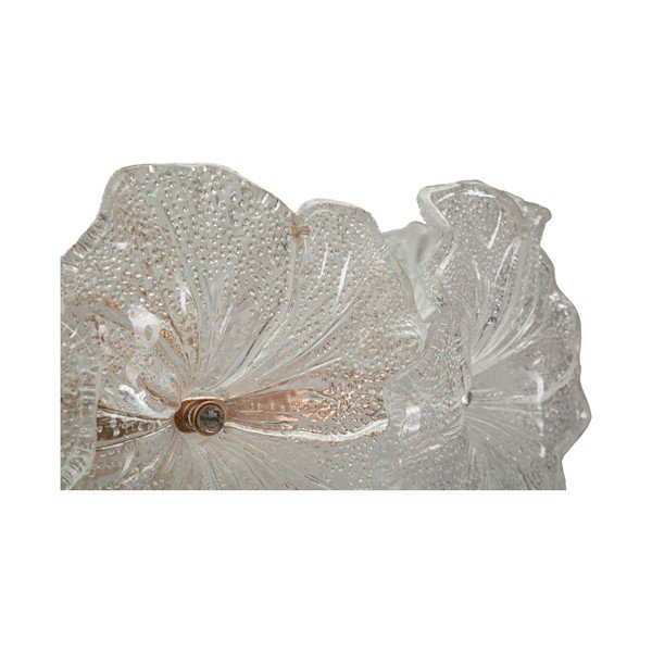 Lampadario dorato in metallo con paralume in vetro ø 47 cm Ibiscus – Mauro Ferretti-image-4