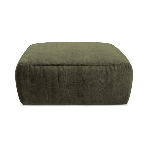 Poggiapiedi verde con rivestimento in ciniglia Kuki – Makamii