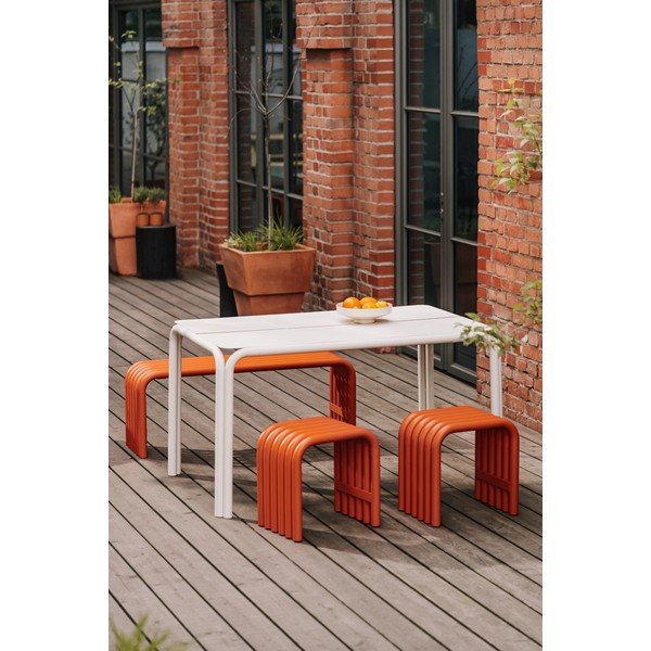 Tavolo da pranzo da giardino in metallo 84x135 cm Nokk – noo.ma-image-1