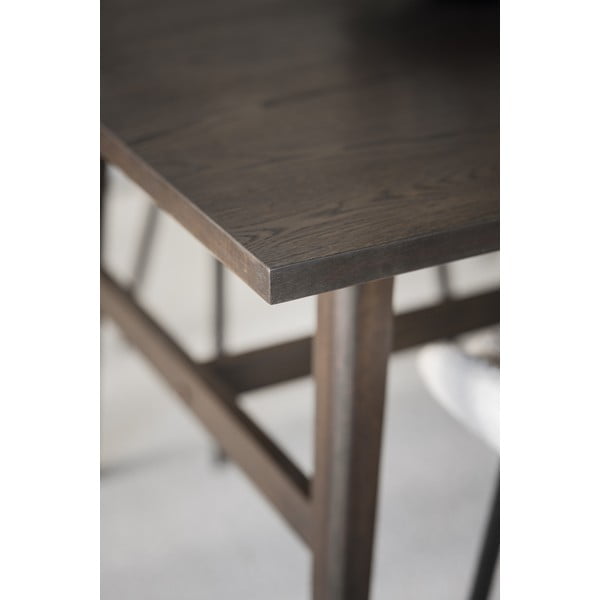 Tavolo da pranzo marrone scuro in rovere decorato 100x220 cm Plainfield - Rowico-image-3