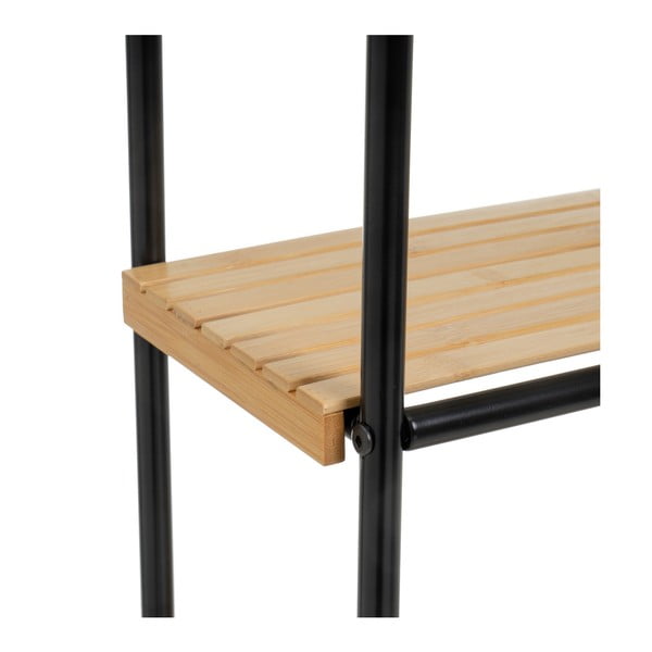 Scaffale nero e color legno naturale in bambù 41x77 cm - Casa Selección-image-3