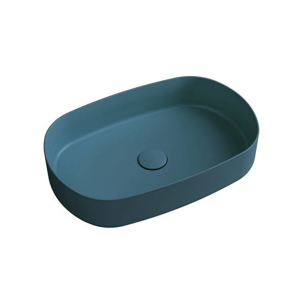 Lavabo color petrolio in ceramica 55x36 cm Infinity Oval – Sapho