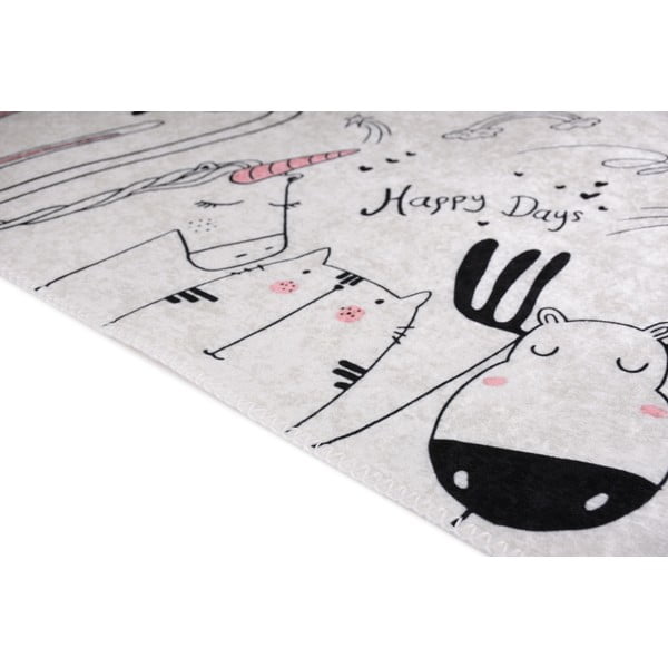 Tappeto per bambini avorio lavabile 120x180 cm Animal Kingdom – Vitaus-image-2