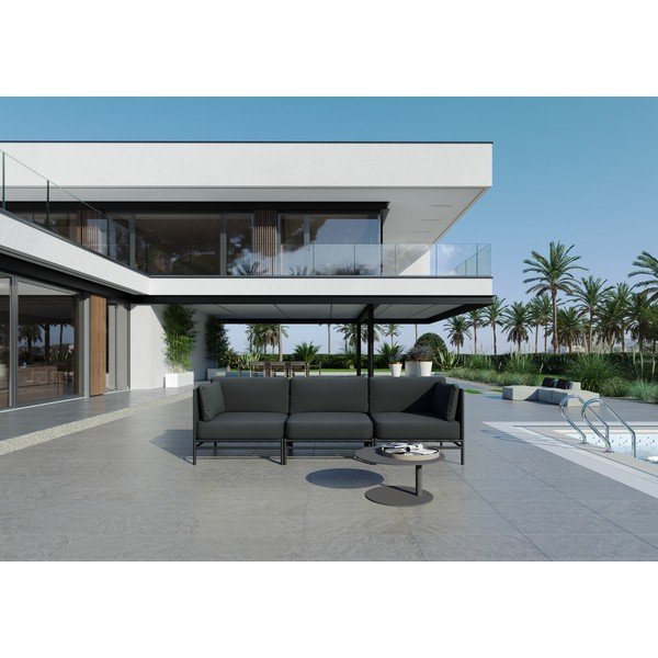 Divano modulare da giardino grigio scuro 234 cm Dandy - Sit Sit-image-1