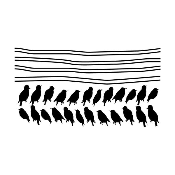 Set di adesivi Starlings On Cable - Ambiance-image-2