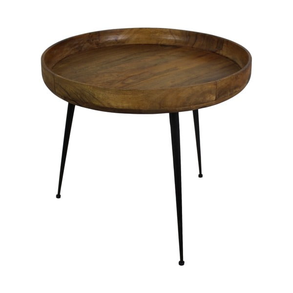 Tavolino Ventura in legno di mango non trattato, ⌀ 60 cm - HSM collection