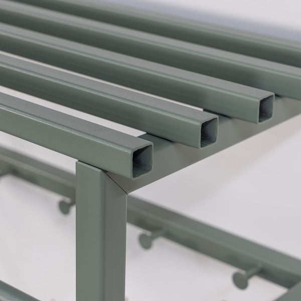 Attaccapanni da parete verde polveroso in metallo con scaffale 76 cm Rizzoli – Spinder Design-image-3