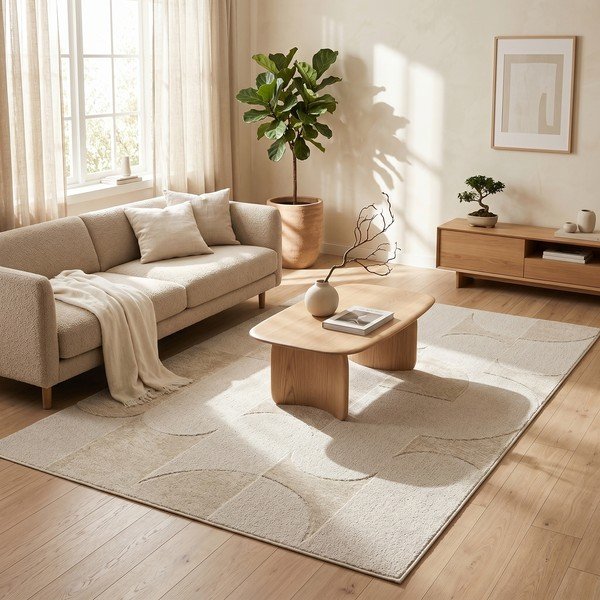 Tappeto beige 120x170 cm Luna - ESTE-image-2