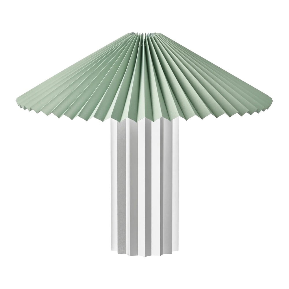 Lampada da tavolo argentata/color salvia con paralume in tessuto con intensità regolabile (altezza totale 36 cm) Taite – Blomus | Abat-jour e lampade da tavolo