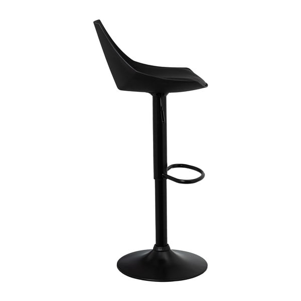 Sgabelli da bar neri ad altezza regolabile in similpelle in set di 2 (altezza seduta 56,5 cm) - Casa Selección-image-1