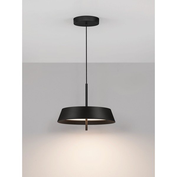 Lampadario LED nero opaco in alluminio con intensità regolabile ø 45 cm Velio – Nova Luce-image-2