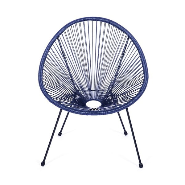 Poltrona da esterno blu in metallo e plastica Avocado Comfort – Bonami Selection