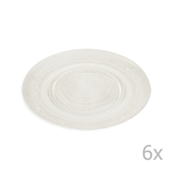 Sada 6 skleněných talířů Villa d'Este Imperial, ⌀ 25 cm
