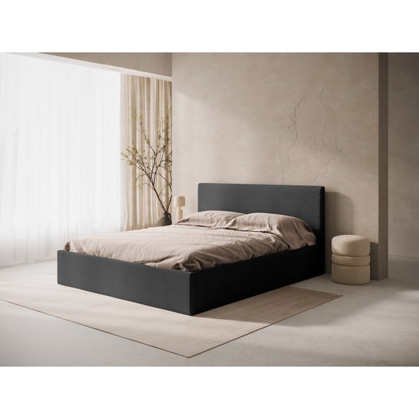 Testiera color antracite in imbottito 190,5x100 cm Remo – Micadoni -image-1