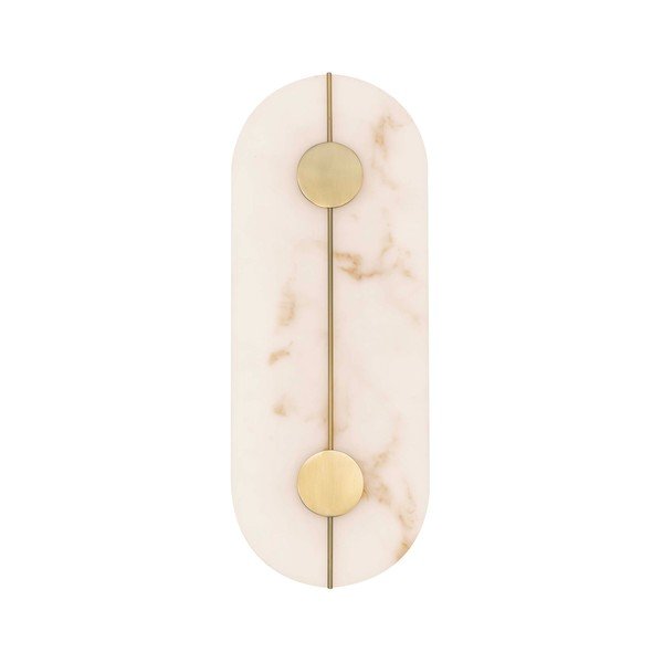Lampada da parete LED color crema/color ottone con effetto pietra Aider – Nova Luce