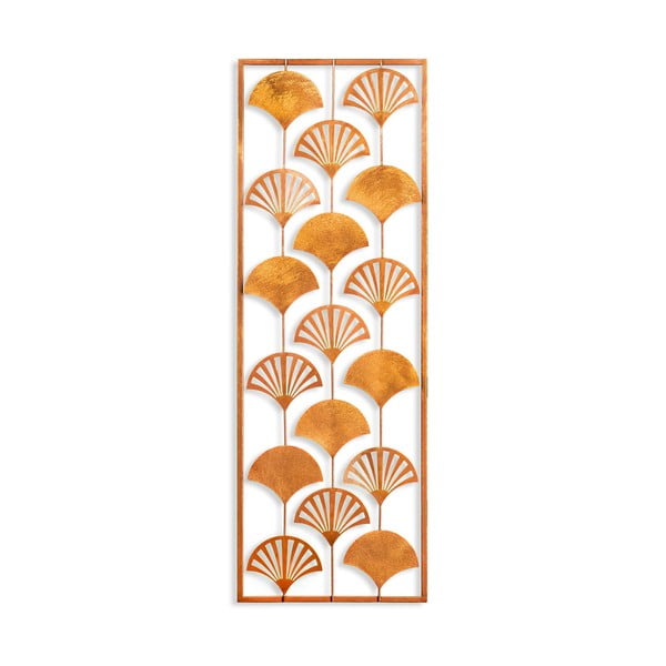 Decorazione murale in metallo 32x90 cm Gingko - Wallity